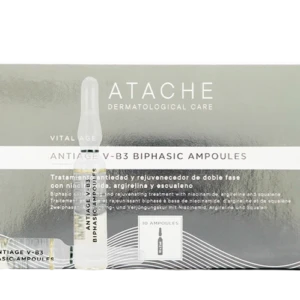Двофазні антивікові ампули з ніацинамідом та аргіреліном Vital Age Antiage V-B3 Biphasic Ampoules ATACHE 10 шт х 2 мл