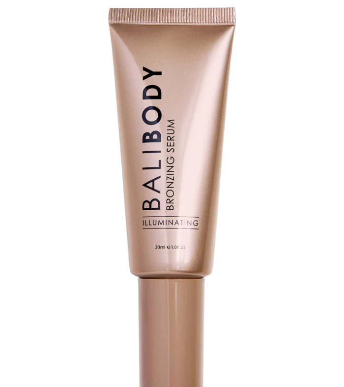 Tube of Balbody Bronzing Serum — Illuminating, in rose-gold packaging, standing upright