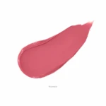 Pink lipstick swatch in the shade Rosewater on a white background
