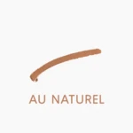 Logo: brown curved brushstroke arc above the text AU NATUREL in uppercase brown letters.