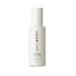 White skincare bottle centered on a black background; label reads Hydrating Body Serum with Niacinamide and Ceramide.
