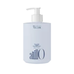 White lotion pump bottle with light blue label; reads 'Take a shower. Wash off the day' and 'Shower Time Scented Hand & Body Lotion' with the brand 'anillo' at the bottom.