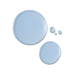 Two large light-blue circular pills with several smaller matching pills arranged diagonally across a white background.