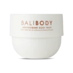 Cosmetic jar labeled Balibody Antioxidant Body Whip for skin firming and cellulite smoothing