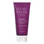 Purple squeeze tube labeled 'Real Prune' hair color protection treatment with white cap, 200 ml