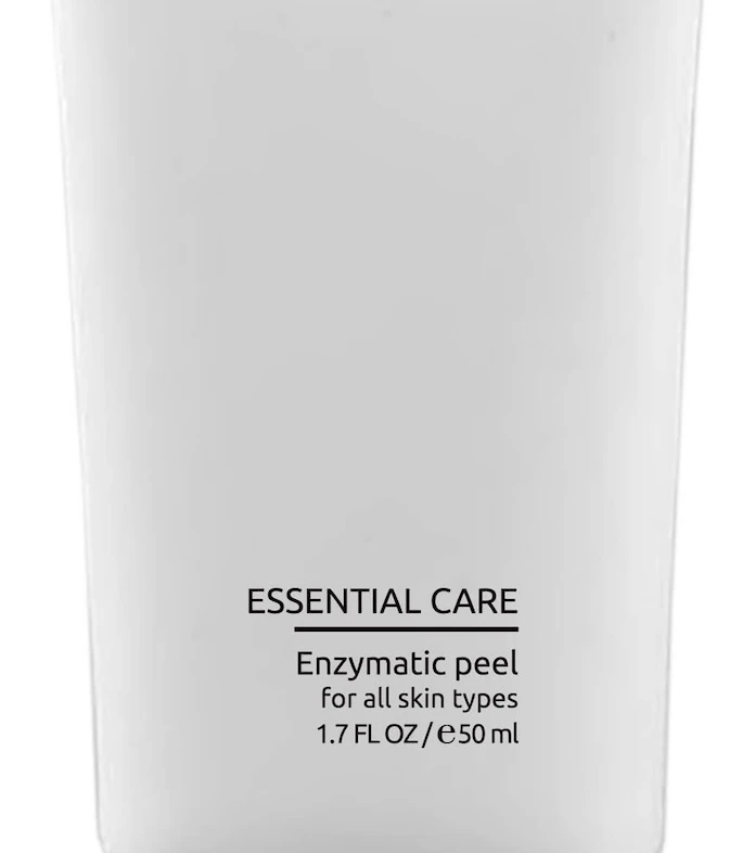 Dermaskill Essential Care enzymatic peel tube for all skin types with a silver cap and minimalist labeling