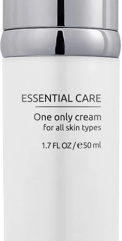 Dermaskill Essential Care One Only Cream bottle for all skin types, white with a tall silver cap (50 ml).
