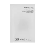 Dermaskill Essential Care Soft Touch Mask packaging with collagen and hyaluronic acid, white sachet